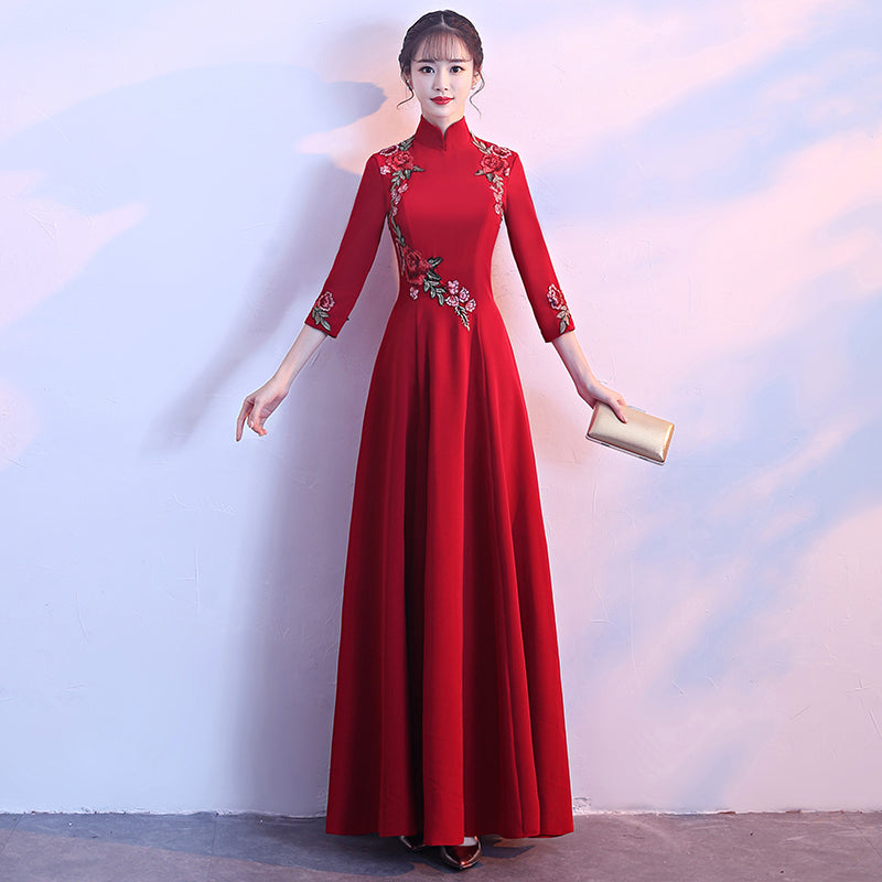Sandra Dress | Traditional Red Wedding Qipao | East Meets Dress